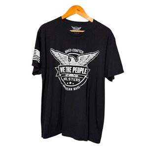 We The People Holsters T-Shirt Mens XL Black American‎ Flag USA Made